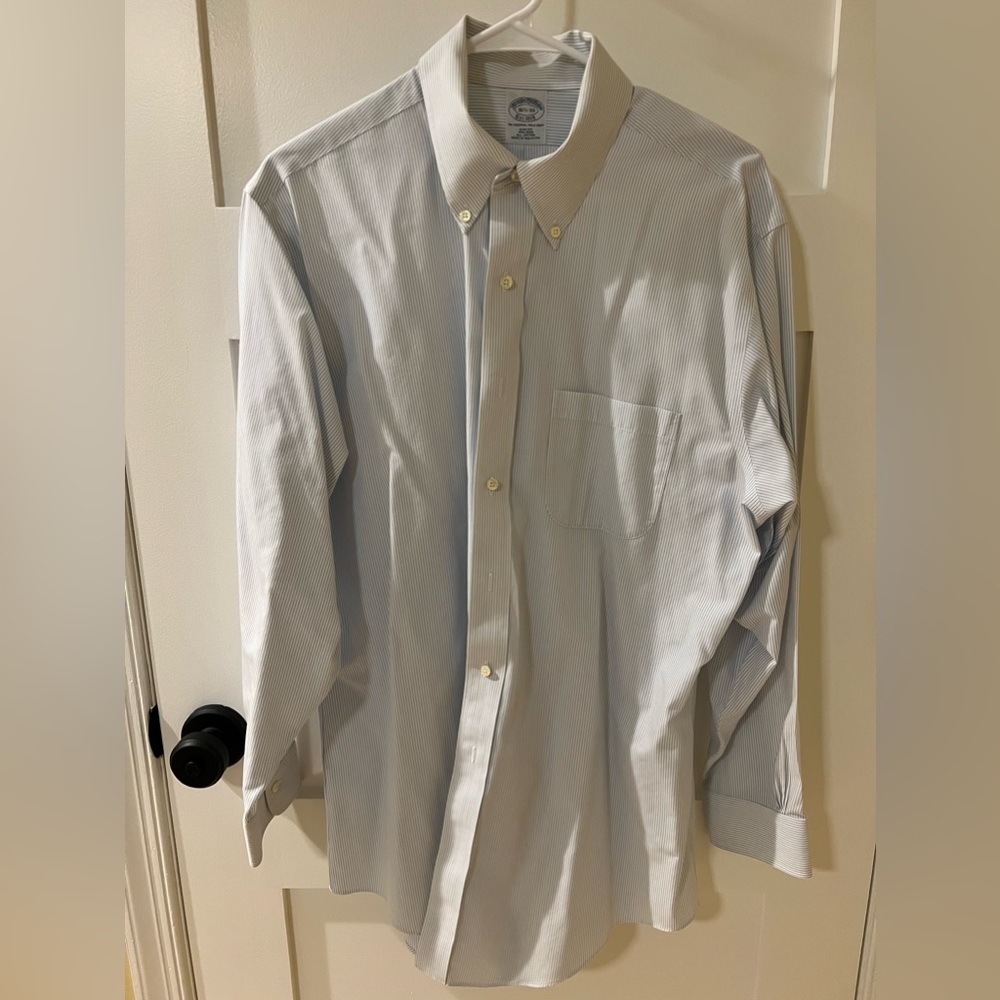 Brooks Brothers Stripe Button down dress shirt 16.5 33 used